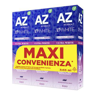 Az Dentifricio 3D White Ultra White 65 Ml x 3 Pezzi