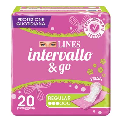 Lines Intervallo & Go Fresh Proteggi Slip 20 Pezzi