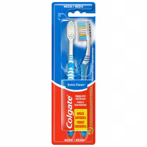 Colgate Spazzolino Extra Clean Medio 2 Pezzi