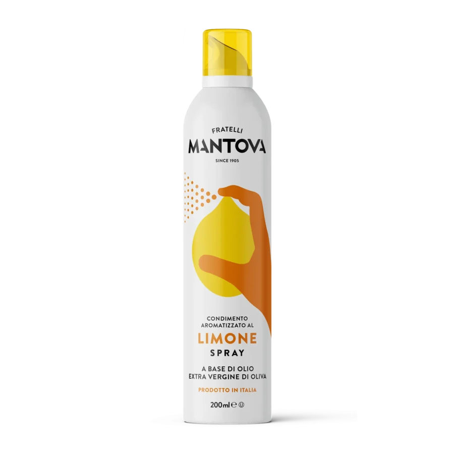 Fratelli Mantova Olio Condimento Aromatizzato al Limone Spray 200 Ml