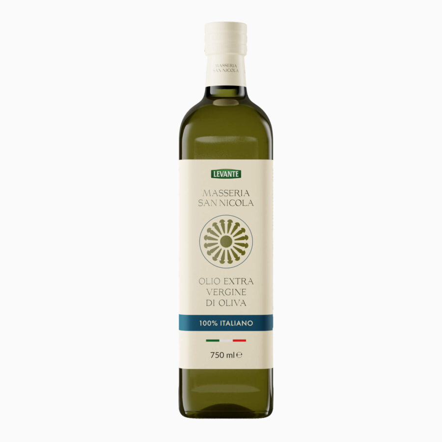 Levante Masseria San Nicola Olio Extra Vergine di Oliva 100% Italiano750 Ml